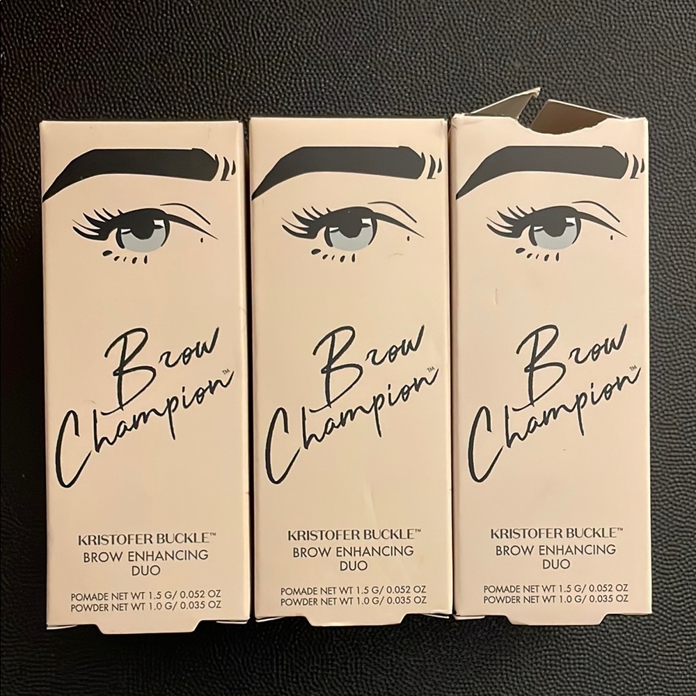 Kristoffer Buckle BROW CHAMPION Brow Enhancing Duo Blonde Bundle of 3